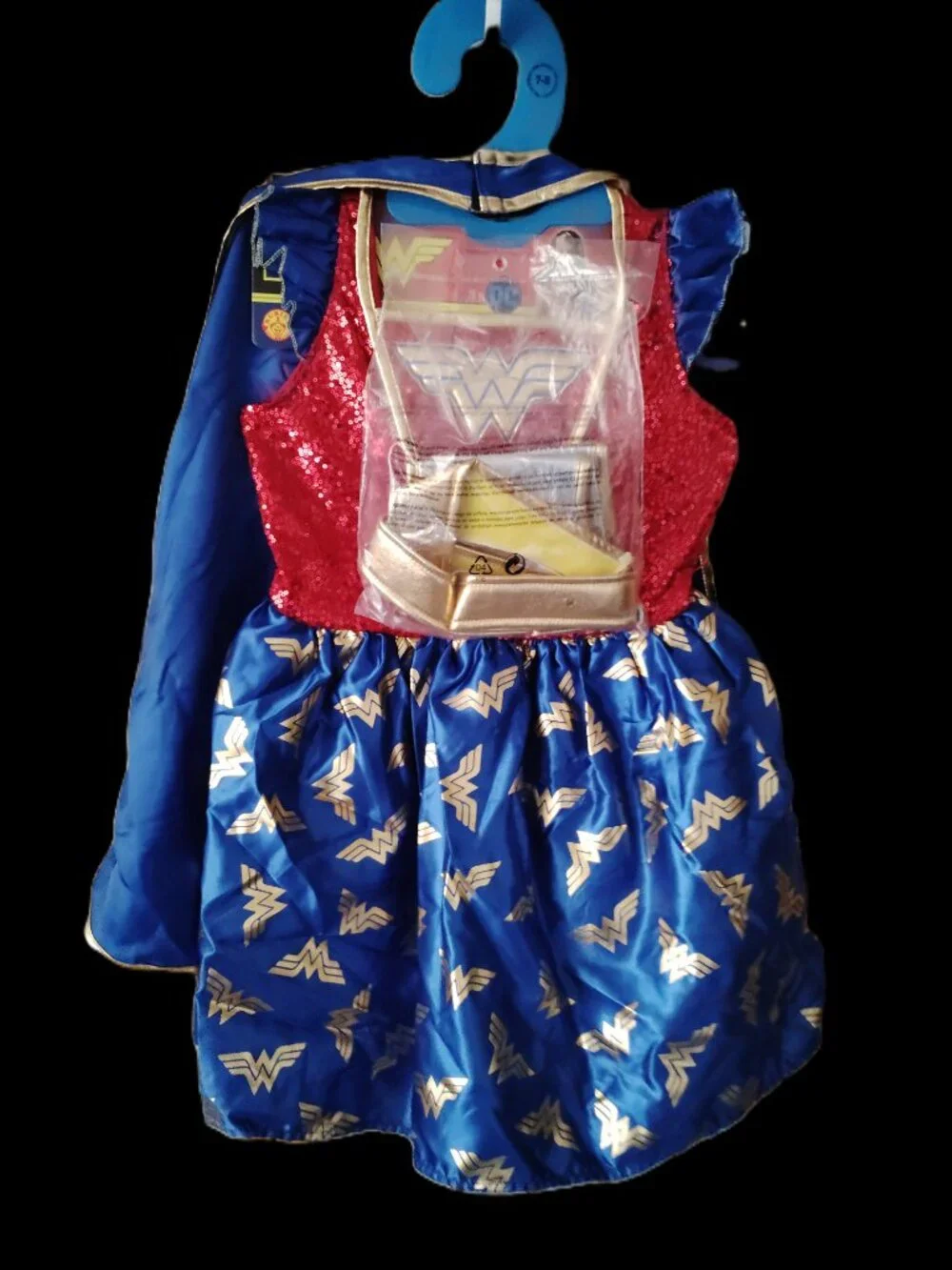 NEW! RUBIES WONDER WOMAN CHILD COSTUME DC COMICS 6 PC DRESS SET~GIRLS SIZE 7-8